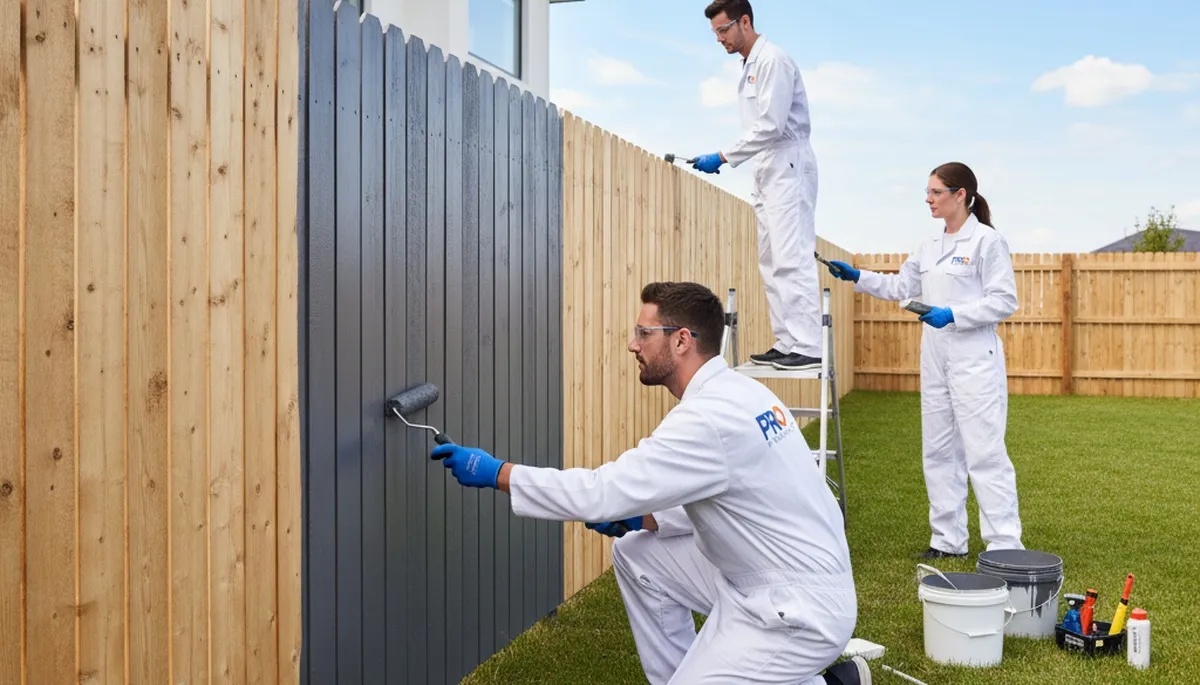 Professional fence painting service in Anaheim, CA with durable finishes for wood and vinyl fences